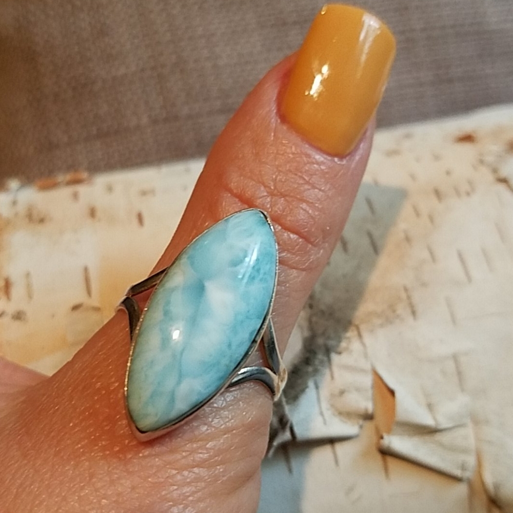 Larimar Ring Size 9 - image 5